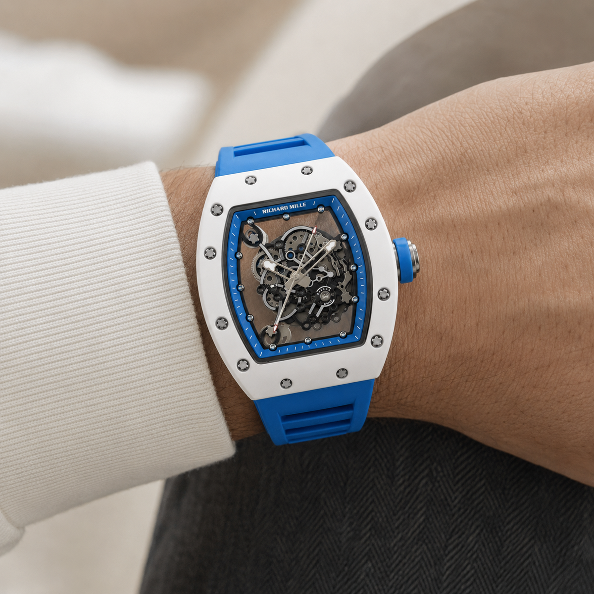 Richard Mille RM 055 Bubba Watson 41mm – Blå