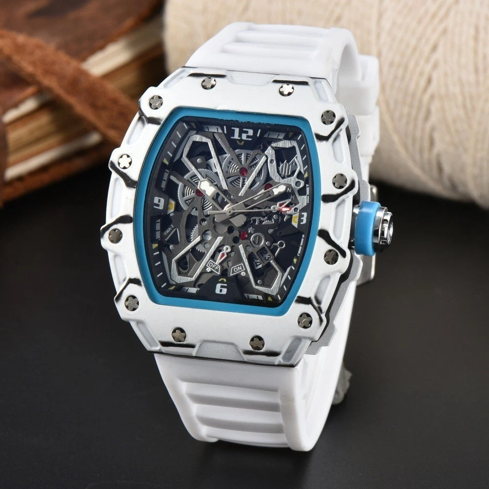 Richard Mille RM 055 z karbonových vláken 42mm – bílá