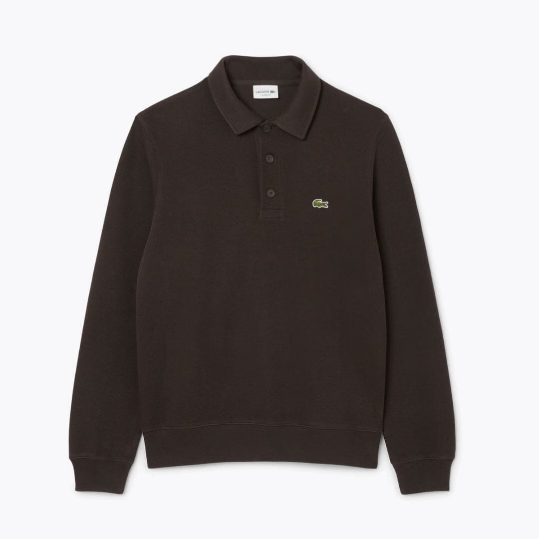 LC bombažna jopa z rebrastim polo ovratnikom