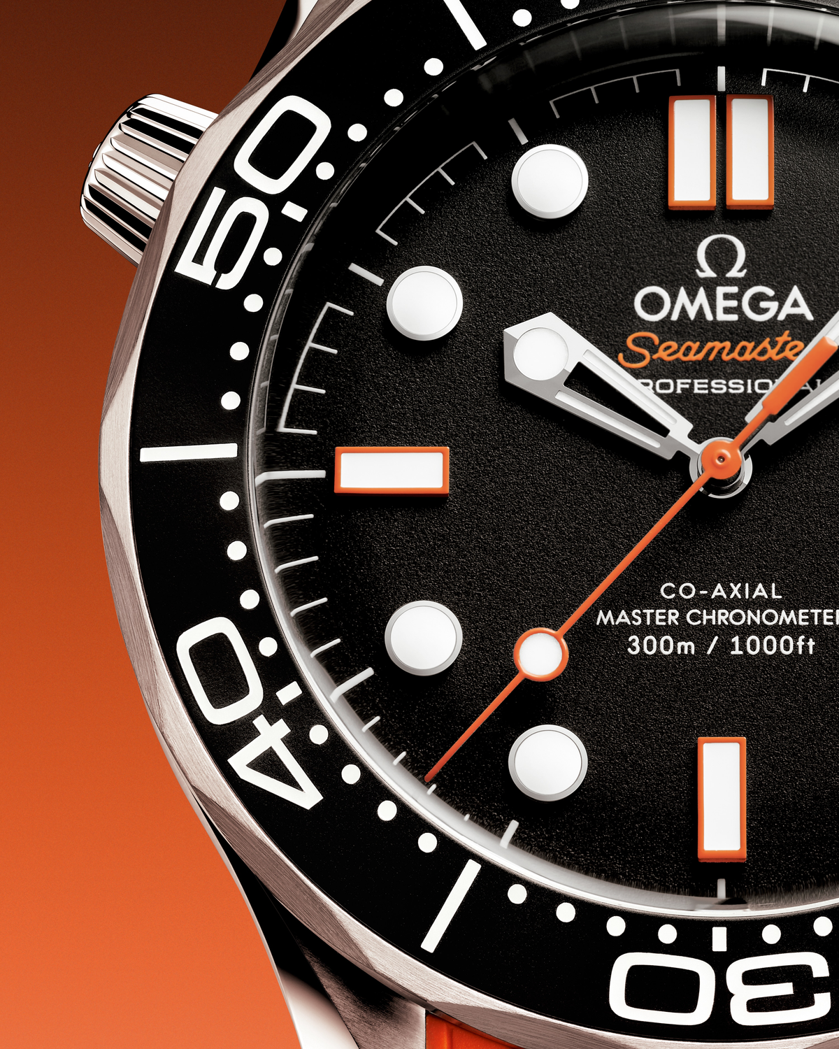Seamaster Diver 300M 42mm Orange Rubber Strap