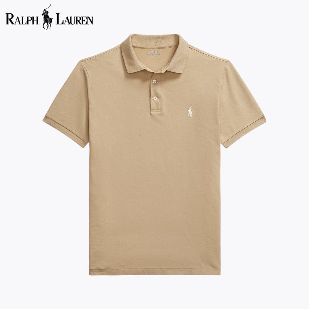 Polo in mesh elasticizzato RL Custom Slim Fit
