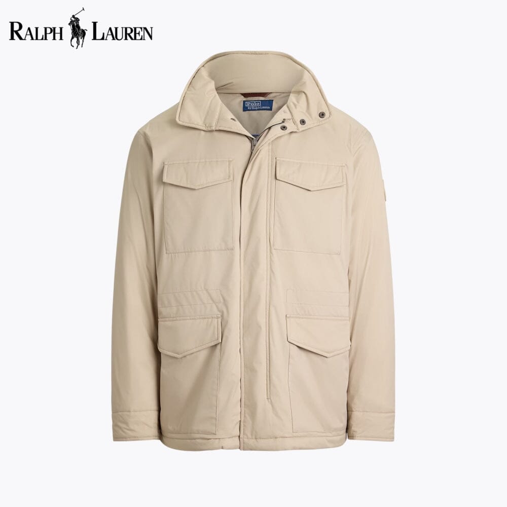 RL gabardine fieldjacket met capuchon