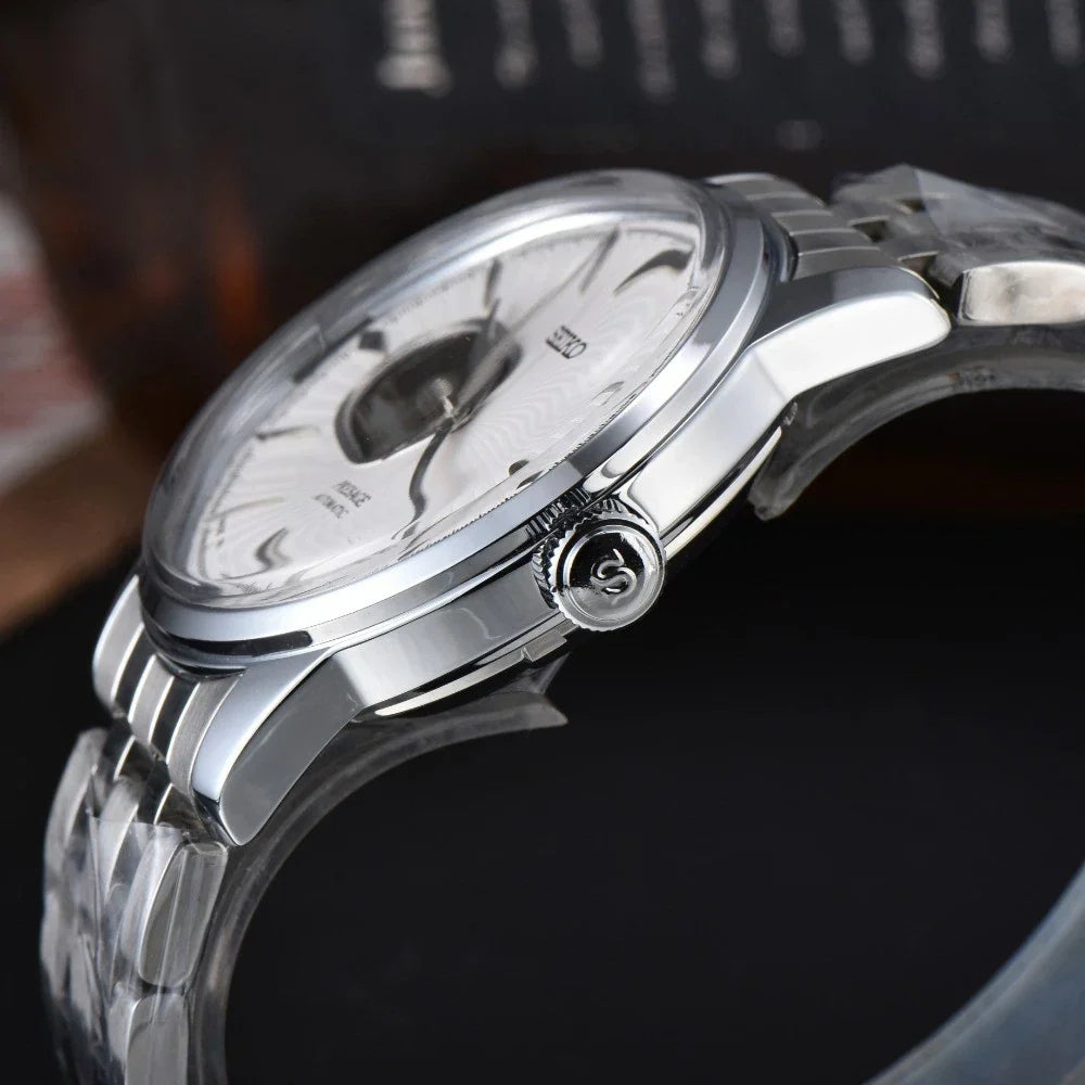 Seiko Presage automatski sat s otvorenim mehanizmom 42 mm