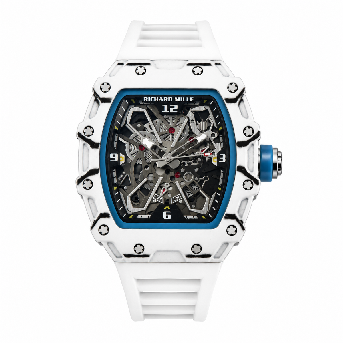 Richard Mille RM 055 z karbonových vláken 42mm – bílá