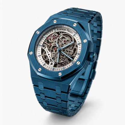 Royal Oak Skeleton 43mm – blå