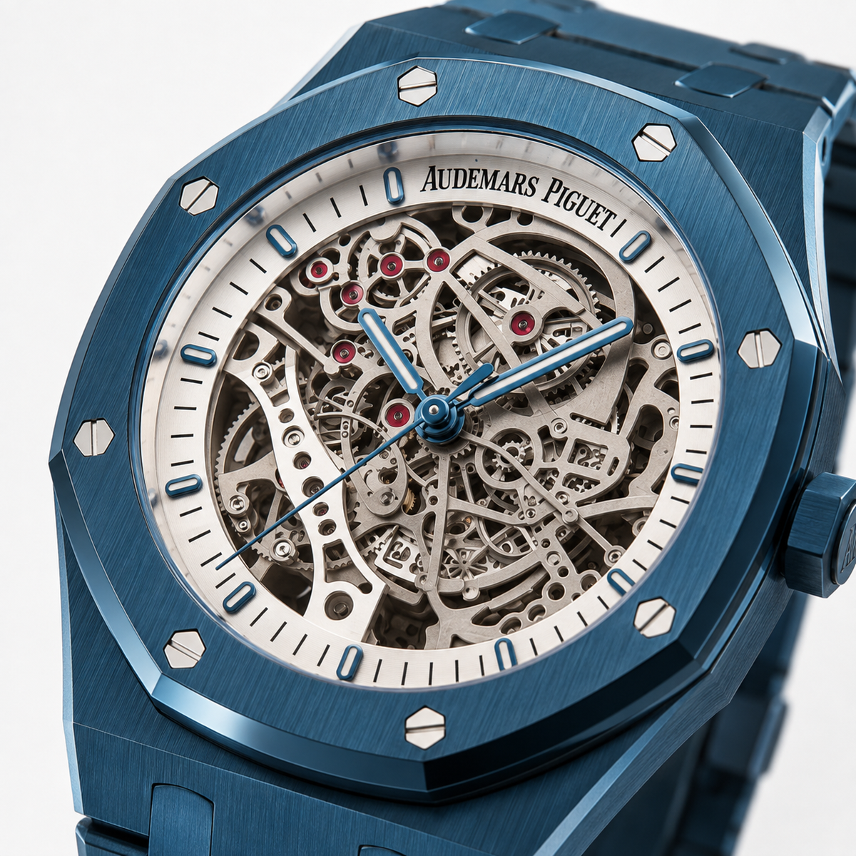 Royal Oak Skeleton 43mm – blå