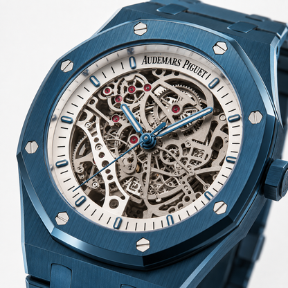 Royal Oak Skeleton 43mm – blå