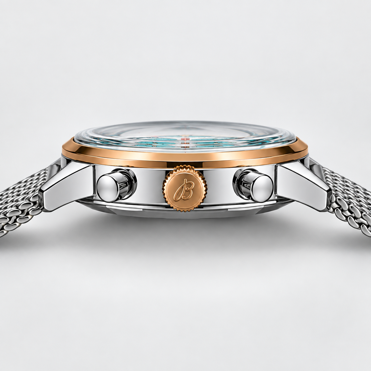 Breitling Top Time Fausto Coppi 41mm – Alb și turcoaz