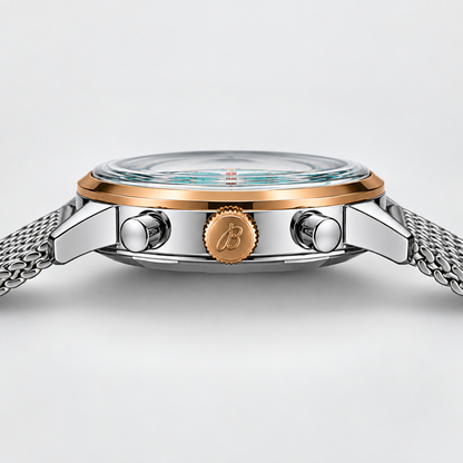 Breitling Top Time Fausto Coppi 41mm – Alb și turcoaz