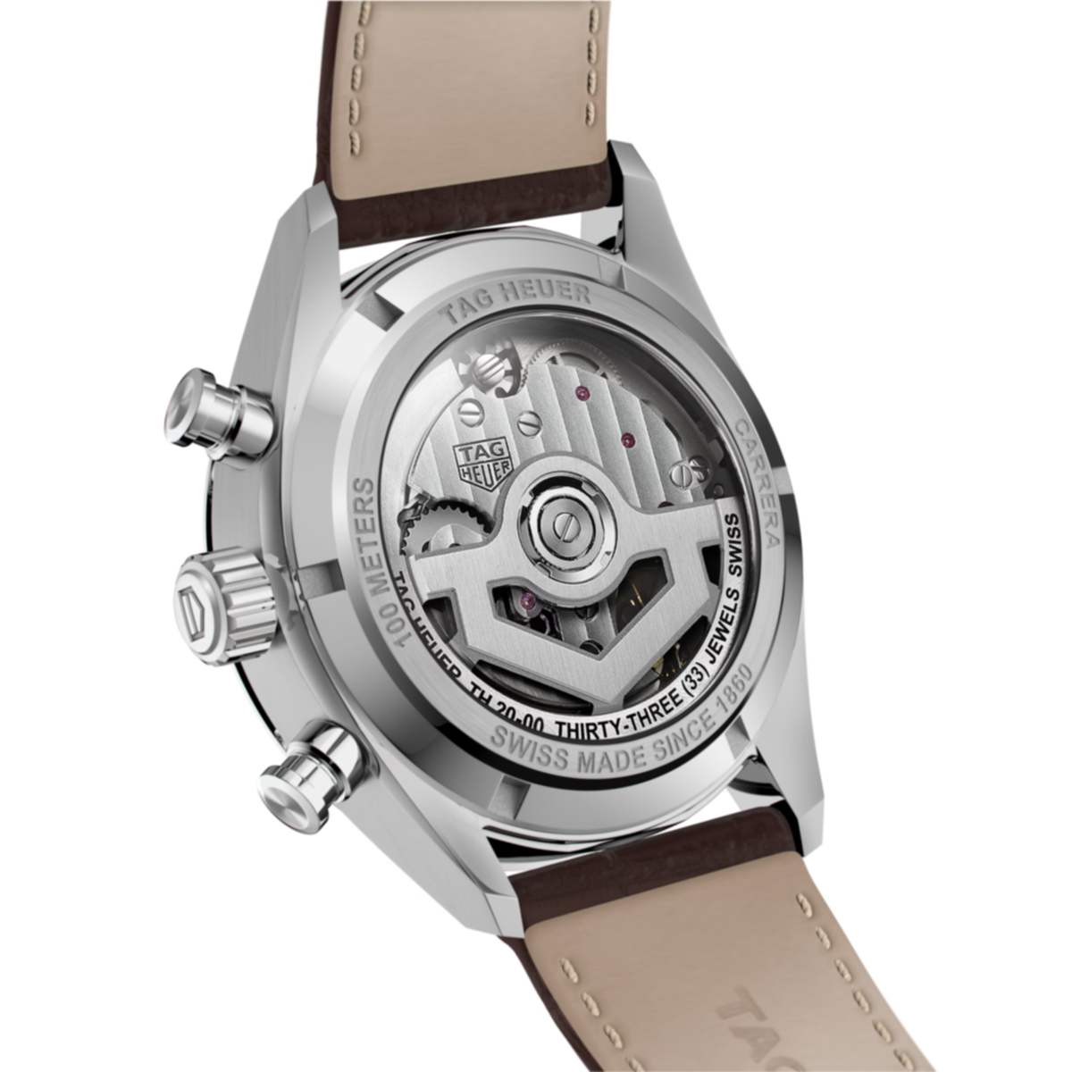 TAG Heuer Carrera Chronograph 42mm – Braunes Lederarmband