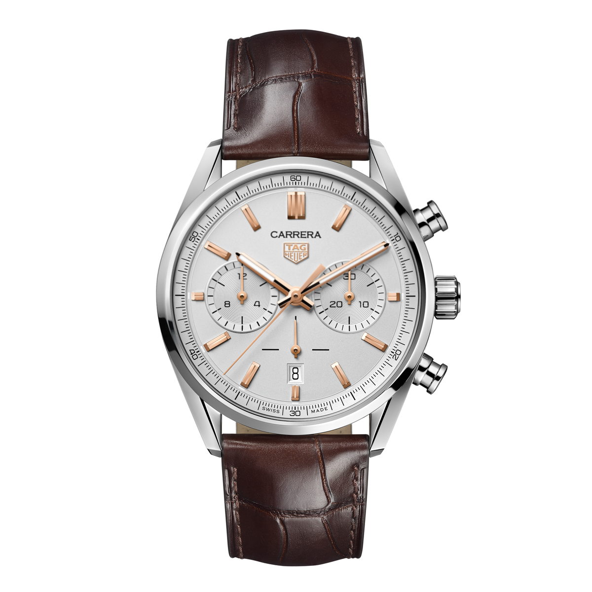 TAG Heuer Carrera Chronograph 42mm – Braunes Lederarmband