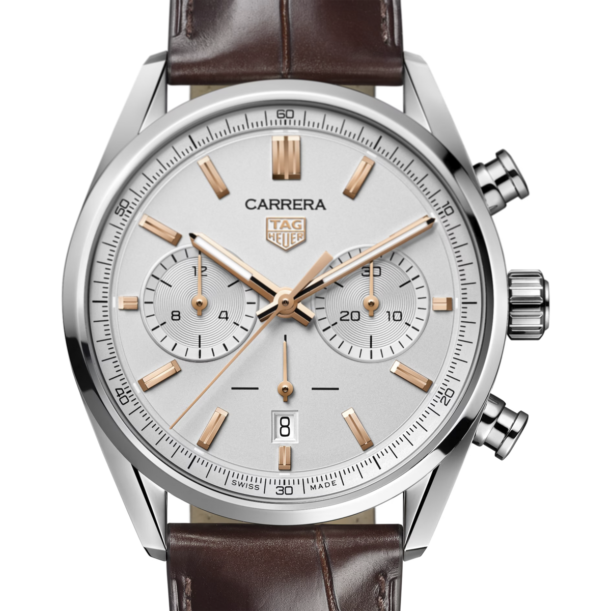 TAG Heuer Carrera Chronograph 42mm – Braunes Lederarmband