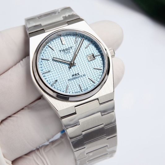 Hodinky ТЅТ PRX Textured 40mm ledově modré