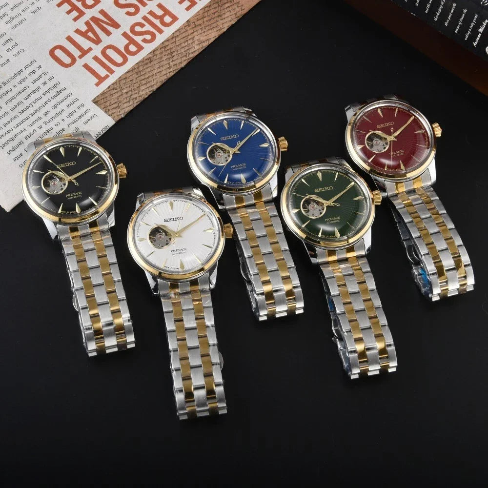 Seiko Presage automatski sat s otvorenim mehanizmom 42 mm