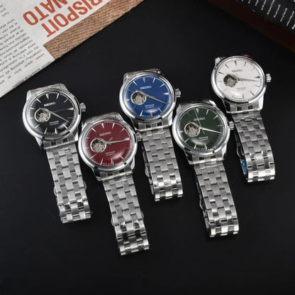 Seiko Presage automatski sat s otvorenim mehanizmom 42 mm